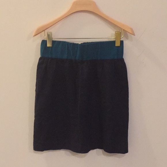 Loeffler Randall Navy Mini Skirt - Picture 2 of 4